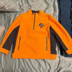 Circo 4T toddler boy Orange and grey fleece 2 quarter zip